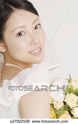 Stock Photo - Portrait of bride. Fotosearch