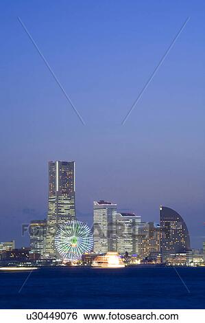 Minatomirai View Large Photo Image Stock Photograph - Minatomirai. Fotosearch