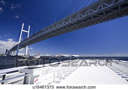 Stock Image - Yokohama Bay Bridge. Fotosearch