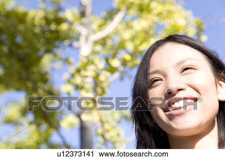 Stock Image - Portrait of Japanese woman. Fotosearch