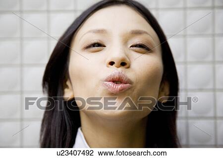 Stock Image - Portrait of Japanese woman. Fotosearch