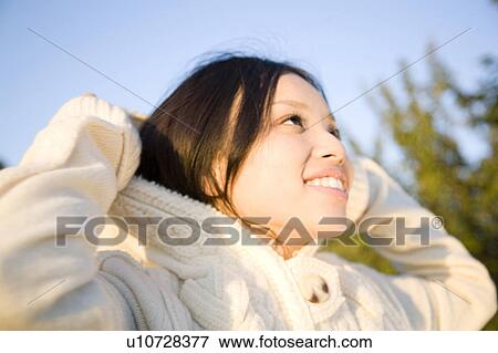 Stock Photo - Portrait of Japanese woman. Fotosearch