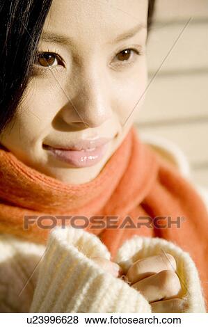 Stock Photo - Portrait of Japanese woman. Fotosearch