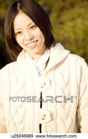 Stock Photo - Portrait of Japanese woman. Fotosearch