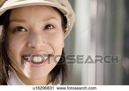 Stock Image - Portrait of woman. Fotosearch