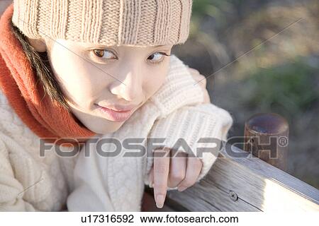 Stock Image - Portrait of woman. Fotosearch