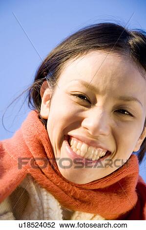 Stock Image - Portrait of woman. Fotosearch