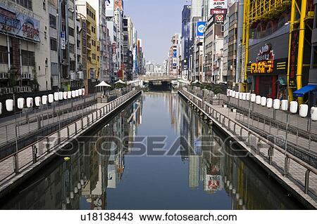 Dotonbori River View Large Photo Image Stock Image - Dotonbori River. Fotosearch