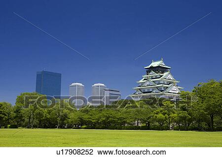 Stock Image - Osaka castle. Fotosearch
