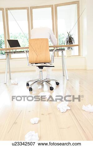 Stock Photo - Back figure of office worker. Fotosearch