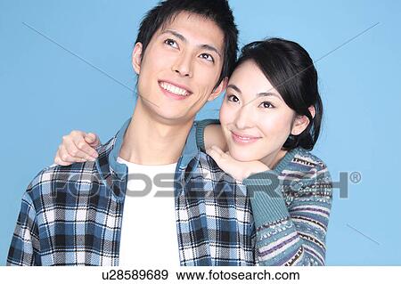 Portrait of cute young couple View Large Photo Image Stock Photo - Portrait of cute young couple. Fotosearch