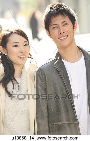 Picture - Portrait of Japanese couple. Fotosearch