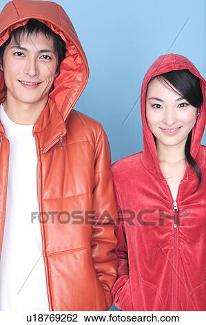 Stock Image - Portrait of Japanese couple. Fotosearch