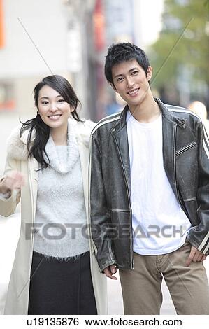 Stock Photograph - Portrait of Japanese couple. Fotosearch