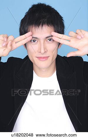 Stock Photo - Portrait of Japanese man. Fotosearch