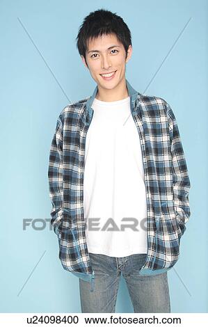 Stock Image - Portrait of Japanese young man. Fotosearch