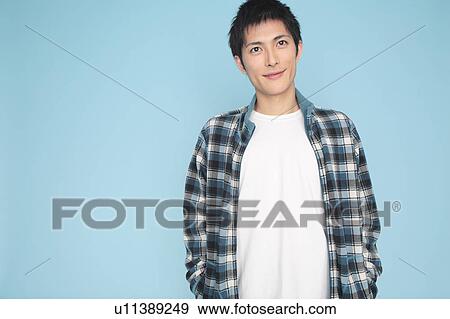 Stock Photo - Portrait of Japanese young man. Fotosearch