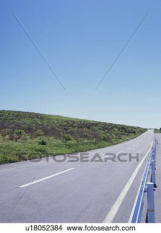 Picture - Road and blue sky. Fotosearch
