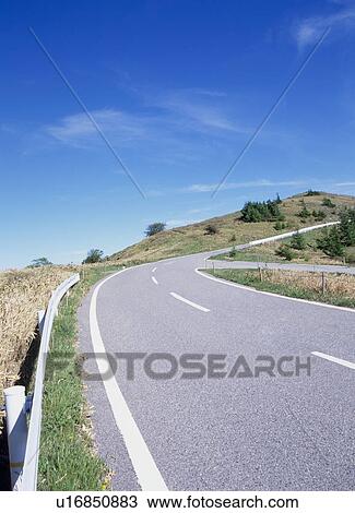 Winding road through mountain View Large Photo Image Stock Image - Winding road through mountain. Fotosearch
