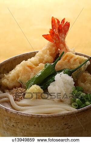 Stock Photo - Close up of Tempura udon. Fotosearch