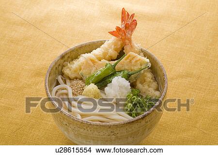 Picture - Tempura udon. Fotosearch