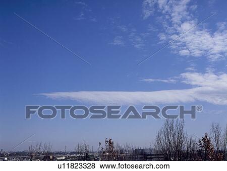 Stock Photo - Cirrocumulus and altocumulus clouds. Fotosearch
