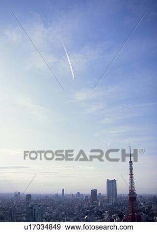 Cirrostratus clouds and tokyo tower View Large Photo Image Stock Photo - Cirrostratus clouds and tokyo tower. Fotosearch