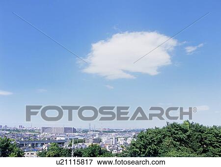 Stock Photo - Humilis and stratus clouds. Fotosearch