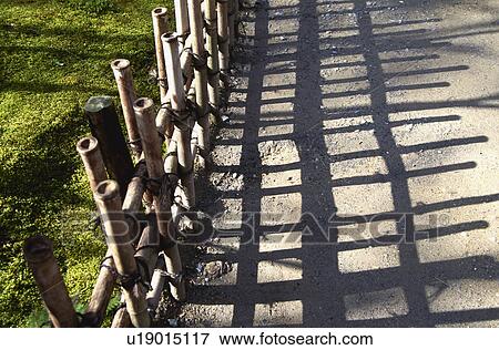 Stock Photo - Bamboo fence. Fotosearch