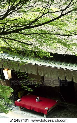 Stock Image - Japanese café in Sagano. Fotosearch