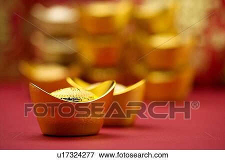 Stock Photo - Bowls full of gold coins. Fotosearch