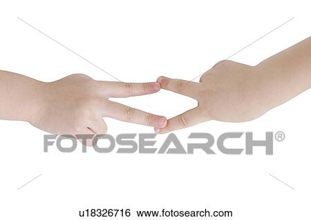 Two children making peace sign, focus on hands View Large Photo Image Stock Photograph - Two children making peace sign, focus on hands. Fotosearch