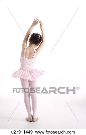 Girl ballet dancing, rear view, portrait View Large Photo Image Stock Photo - Girl ballet dancing, rear view, portrait. Fotosearch