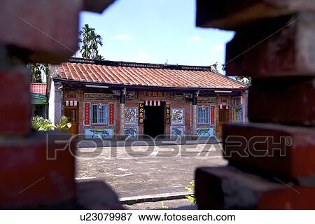Asia, Taiwan, Liu's Ancestral Hall View Large Photo Image Stock Photo - Asia, Taiwan, Liu's Ancestral Hall. Fotosearch