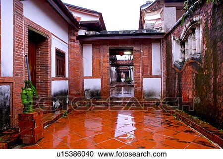 Stock Image - Asia, Taiwan, Xiao Family Historic House. Fotosearch