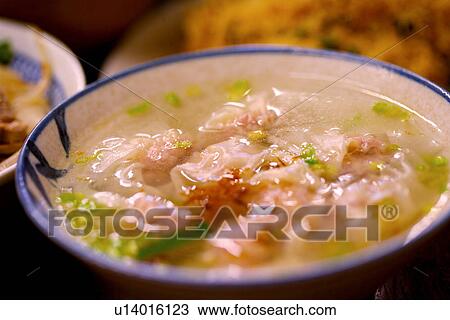 Bowl of Wonton Soup View Large Photo Image Stock Image - Bowl of Wonton Soup. Fotosearch