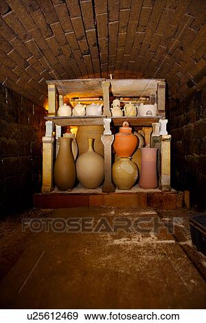 Assorted clay potteries in ceramic kiln View Large Photo Image Stock Photo - Assorted clay potteries in ceramic kiln. Fotosearch