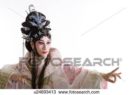 Stock Image - Chinese traditional opera character posing. Fotosearch