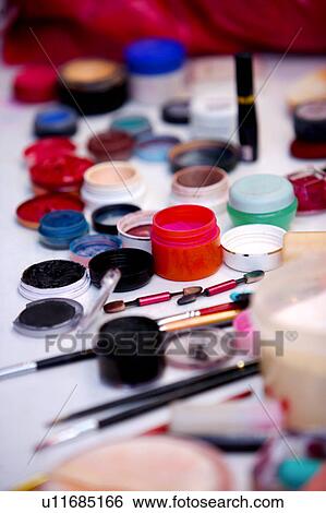 Make-up material for opera performance View Large Photo Image Stock Photograph - Make-up material for opera performance. Fotosearch