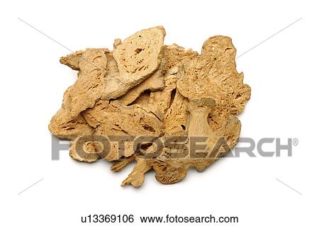 Stock Photograph - Chinese herbal medicine: Largehead Atractylodes Rhizomes. Fotosearch