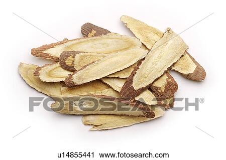 Stock Image - Liquorice Roots against white background. Fotosearch