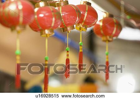 Close-up of Chinese lanterns in a row View Large Photo Image Stock Photography - Close-up of Chinese lanterns in a row. Fotosearch