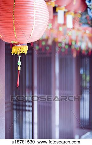 Close-up of Chinese lanterns in a temple View Large Photo Image Stock Image - Close-up of Chinese lanterns in a temple. Fotosearch