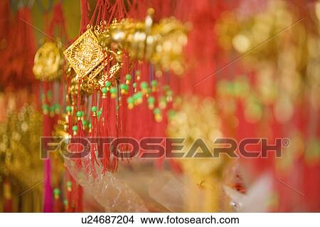 Close-up of good luck charms at a market stall View Large Photo Image Picture - Close-up of good luck charms at a market stall. Fotosearch