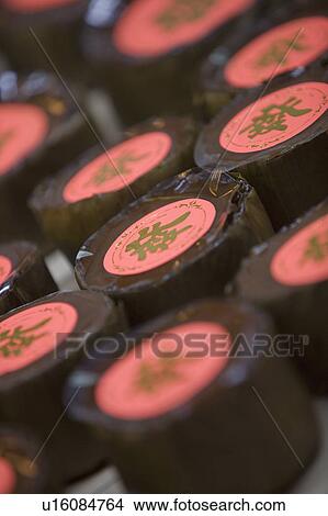 Picture - Close-up of packed rice cake. Fotosearch