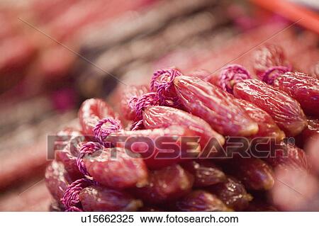 Stock Photography - Close-up of sausages. Fotosearch