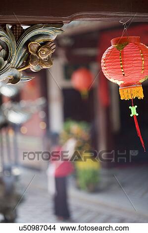 Close-up of a Chinese lantern in a temple View Large Photo Image Picture - Close-up of a Chinese lantern in a temple. Fotosearch