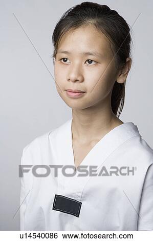 Stock Photograph - Close-up of a young woman. Fotosearch