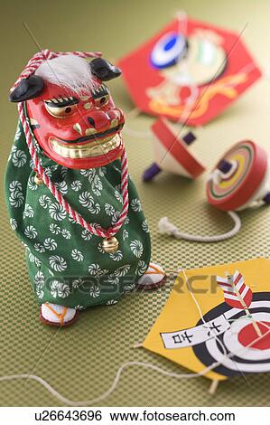 Stock Photograph - Japanese new year's toy. Fotosearch