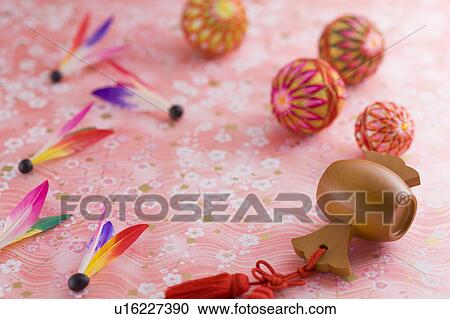 Stock Image - Lucky mallet and shuttlecock. Fotosearch